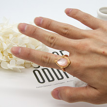 Кольцо 15 до 18mm нефрита захвата изготовленных на заказ ювелирных изделий жемчуга драгоценной камня регулируемое для женщин