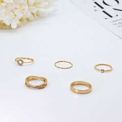 обручальное кольцо титана 5pcs установило кольца ювелирных изделий моды Moissanite золота сплава объятия регулируемые