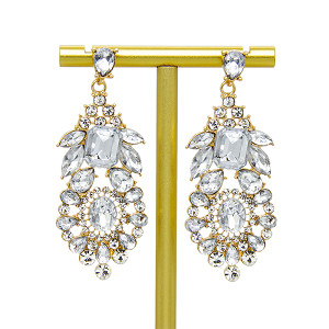 Серьги люстры золота диаманта серег ювелирных изделий моды дизайна Crosss