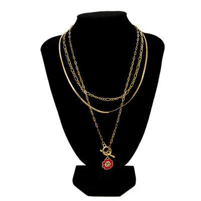 Ожерелье Carnelian ожерелья замка диаманта Barbie моды золота привесное для женщин
