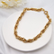 Ожерелья ювелирных изделий моды золота переплетают ювелирные изделия дизайна ровные поверхностные