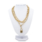 Круглое ожерелье моды золота обруча с Pandent 3 круга запирает для того чтобы качать ювелирные изделия