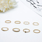 Обручальное кольцо титана объятия регулируемое установило кольцо с бриллиантом 5pcs золота сплава прозрачное