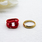 Покрытые золотом кольца серебряных обручальных колец женщин стерлинговые/нержавеющей стали драгоценной камня моды