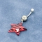 Красные украшения хирургические стальные 24mm вокруг 5 прошивками тела звезды