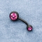 ODM OEM Stainlesss розовых ювелирных изделий 316 прошивками кнопки живота цирконов стальной