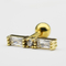 Золото длинной прокладки украшений 6mm квадратного уха самоцветов циркона прокалывая серебряное