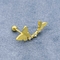 Серьги бабочки двойного золота Кристл обивают 316 нержавеющую сталь 8mm