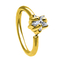 Женщины дизайна кольца носа индийской звезды золота форменные обнюхивают прошивку 18G 8mm