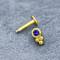 Голубое золото Labret самоцвета Кристл обивает нержавеющую сталь Адвокатуры 316 губы 16ga 1.2mm 8mm