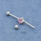 Прошивки ювелирных изделий 40mm Адвокатуры розового камня циркона промышленные хирургические стальные