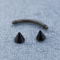 Ювелирные изделия черной брови конуса поддельной прокалывая внешне продели нитку 8mm